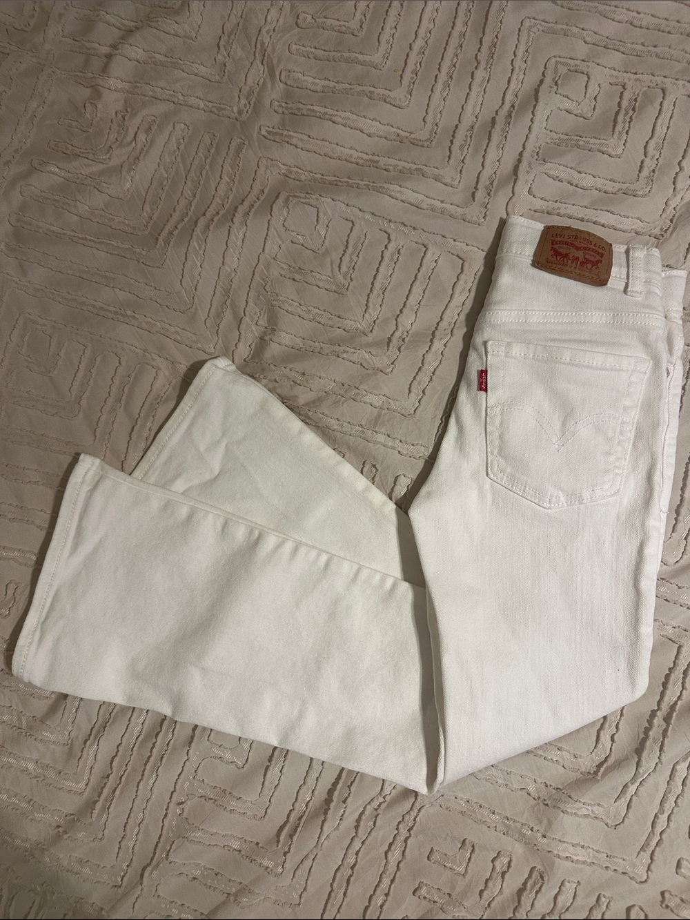 Levi's White Kids Denim Jeans with Signature Patch